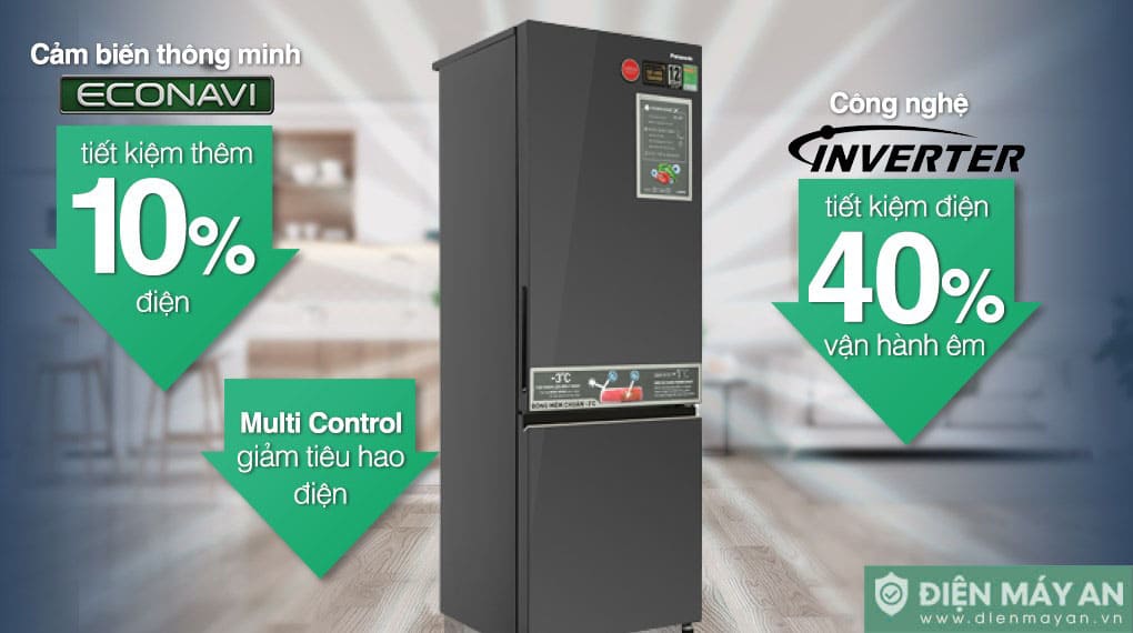 Tủ lạnh Panasonic Inverter 325 lít NR-BC361VGMV